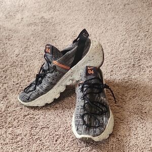 Nike Sneakers with Gray and Orange Accents